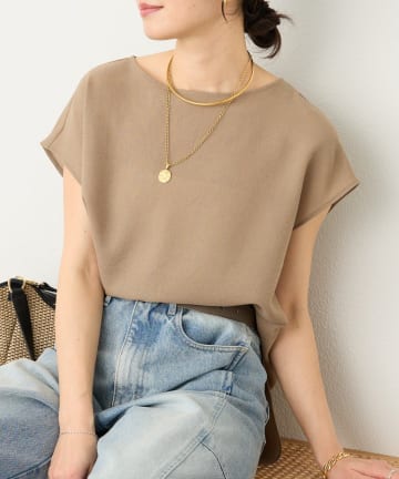 RIVE DROITE(リヴドロワ) 予約【セットアップ着用可能】メッシュフレンチブラウス/5月下旬お届け予定