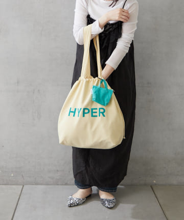 BIRTHDAY BAR(バースデイバー) リサイクルポリビッグ巾着トートバッグ ミニバッグ付き