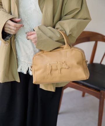 ear PAPILLONNER(イア パピヨネ) 【IOPELLE(イオペレ)】アニマルスタンプボストンバッグ