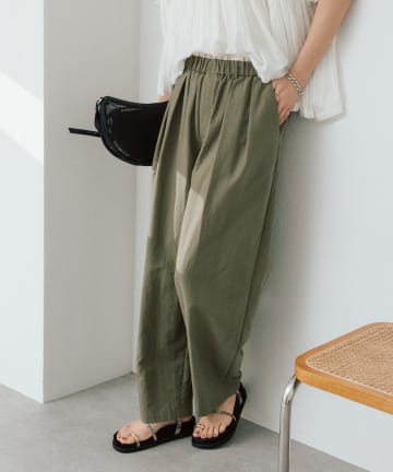 RIVE DROITE(リヴドロワ) 予約【撥水機能付き】コットンライクイージーパンツ