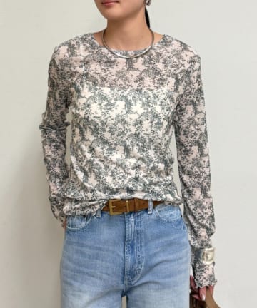 LOUNGEDRESS(ラウンジドレス) プリントシアートップス