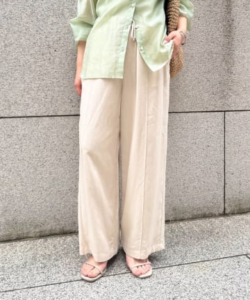 Jena　espace merveilleux(ジェナ　エスパスメルヴェイユ) テンセルリネンイージーパンツ