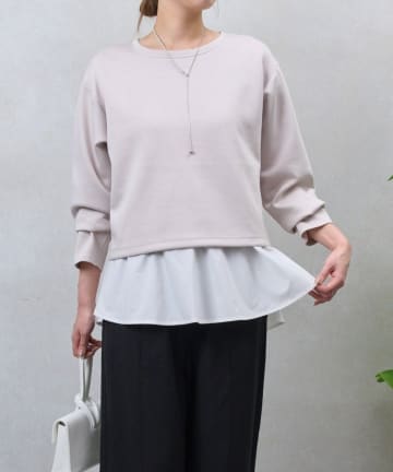 Jena　espace merveilleux(ジェナ　エスパスメルヴェイユ) バックファスナーレイヤードカットソー