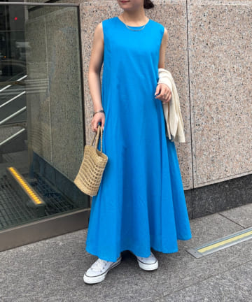 Jena　espace merveilleux(ジェナ　エスパスメルヴェイユ) コットンボイルノースリワンピース