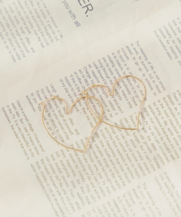 Chico(チコ) パール付きBIGハートフープピアス