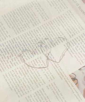 Chico(チコ) パール付きBIGハートフープピアス