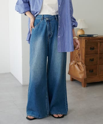 DISCOAT(ディスコート) ライトオンスデニムワイドパンツ