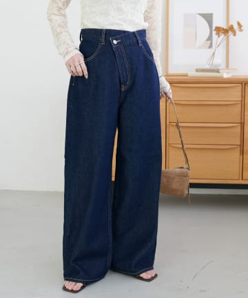 DISCOAT(ディスコート) ライトオンスデニムワイドパンツ