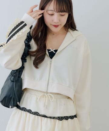 NICE CLAUP / OLIVE des OLIVE OUTLET(ナイスクラップ  / オリーブ デ オリーブ アウトレット) 【continuer】【セットアップ】トラックレースパーカー