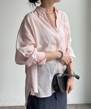DOUDOU(ドゥドゥ) 【インスタイル見え！】マルチWAYストライプシャツ