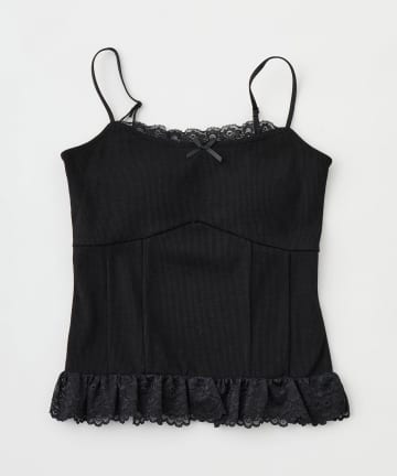 OLIVE des OLIVE(オリーブ デ オリーブ) 裾レースキャミ