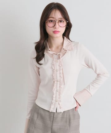 OLIVE des OLIVE(オリーブ デ オリーブ) シャツレイヤードトップス