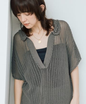 RIVE DROITE(リヴドロワ) 予約【à Nice （ア ・ニース）】クロシェカラーニット/5月下旬お届け予定