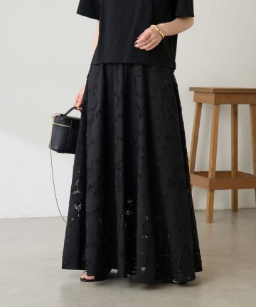 COLLAGE GALLARDAGALANTE(コラージュ ガリャルダガランテ) ローン×レースキルトスカート