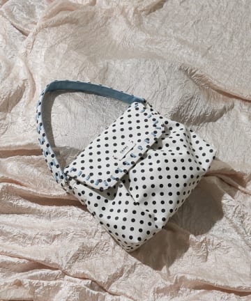 CIAOPANIC(チャオパニック) 【WEB限定】【GRAIN】ステッチ水玉ボストンバッグ