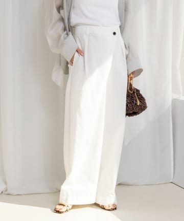 NOLLEY'S(ノーリーズ) 【一部WEB限定サイズ】ウォッシャブル撥水ワイドラップパンツ