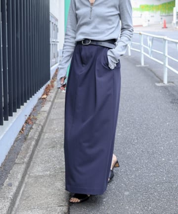 NOLLEY'S(ノーリーズ) 【MAQWEL/マクウェル】タックロングスカート