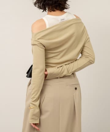 NOLLEY'S(ノーリーズ) 【MAQWEL/マクウェル】ウォッシャブルレイヤードドレープロンＴ