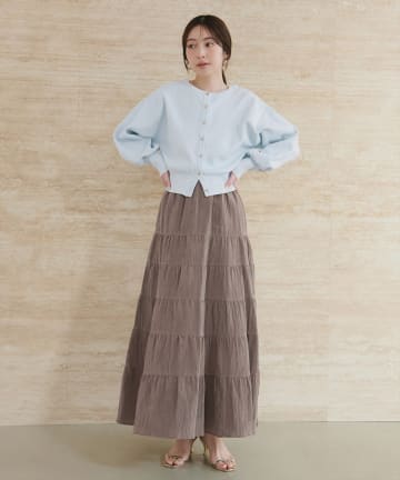 natural couture(ナチュラルクチュール) サテンティアードスカート