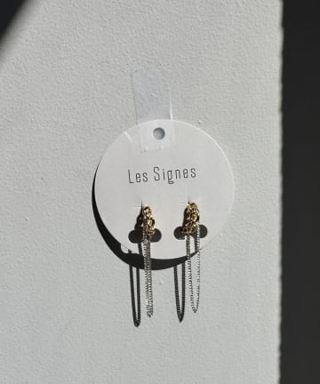 Lattice(ラティス) 【LesSignes】ワンタッチチェーンピアス