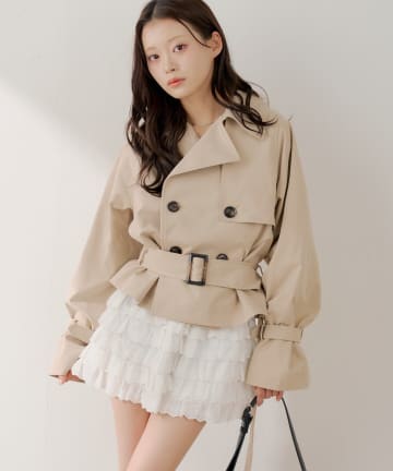 Chico(チコ) 【3/12(木) 0:00～予約開始】ショートフレアトレンチコート