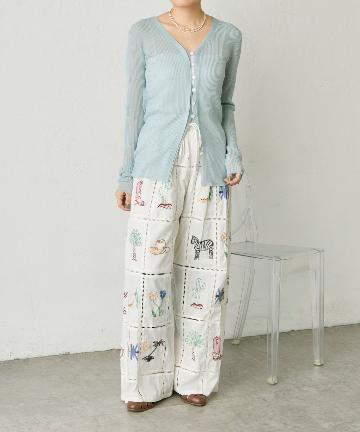 ear PAPILLONNER(イア パピヨネ) 《uchida企画》Vネックリブカーディガン【SUM1 STYLE(スミスタイル)】