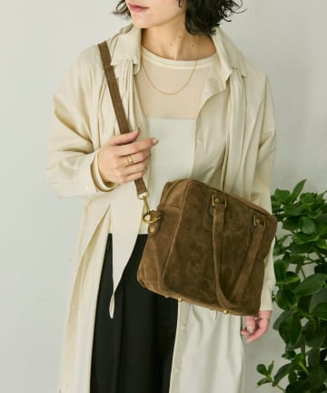 ear PAPILLONNER(イア パピヨネ) 《ear別注》【B#AG(バッグ)】スエードボストンバッグ