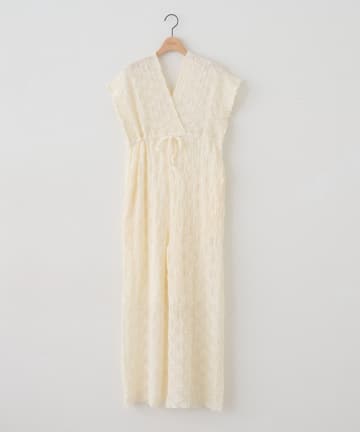 DISCOAT(ディスコート) 花柄ジャガードサロペット