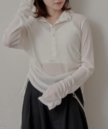 mline(エムライン) [mline]ギャザー フーディー