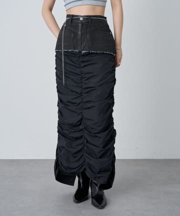 mline(エムライン) [mline]レイヤードスカート