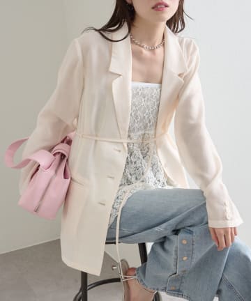 mystic(ミスティック) ベルト付きシアージャケット