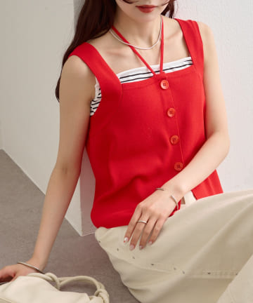 mystic(ミスティック) ホルターニットタンクトップ