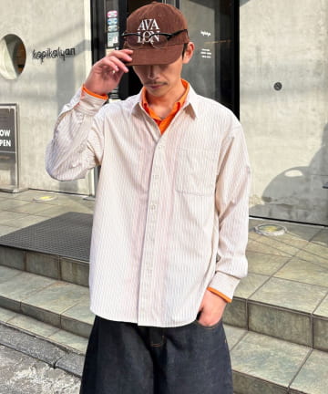 CIAOPANIC(チャオパニック) レイヤードダブルカラーシャツ