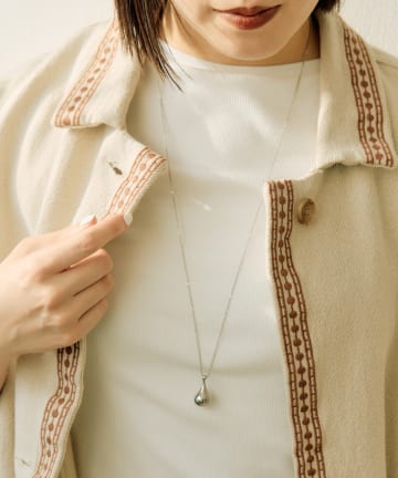 ear PAPILLONNER(イア パピヨネ) 《金属アレルギー対応/ステンレス》ドロップネックレス