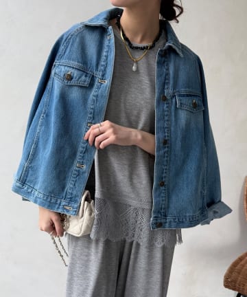 DOUDOU(ドゥドゥ) 【セットアップ可能】裾レースタンク