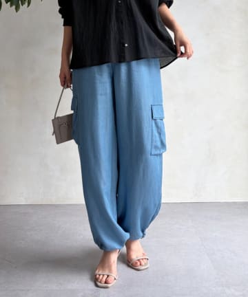 Jena　espace merveilleux(ジェナ　エスパスメルヴェイユ) テンセルパラシュートパンツ