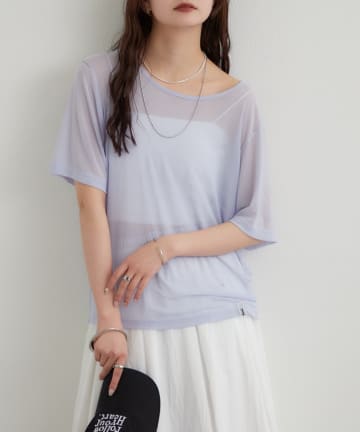 mystic(ミスティック) チュールシアーTシャツ