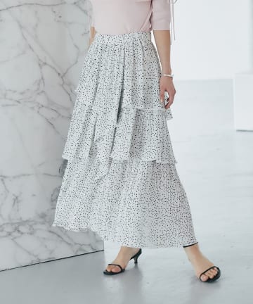 La boutique BonBon(ラブティックボンボン) イレヘムプリーツティアードスカート