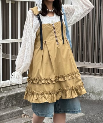 CIAOPANIC(チャオパニック) フリルミリタリーミドルジャンスカ