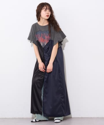 CIAOPANIC TYPY(チャオパニックティピー) 【etsinta】リメイクサテンteeワンピ