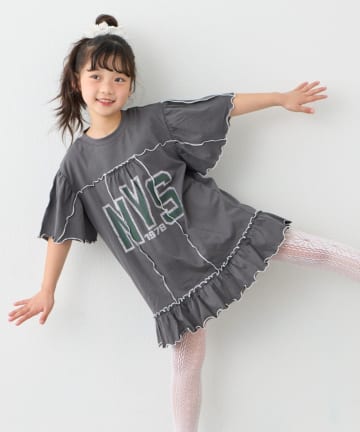 CIAOPANIC TYPY(チャオパニックティピー) 【KIDS】メロウ切替チュニックワンピ