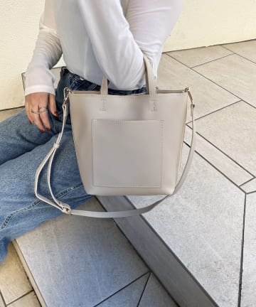 Lattice(ラティス) エコレザーショルダーバッグ