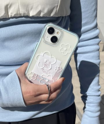 Lattice(ラティス) フラワープリントスマホケース(iPhone13/14)