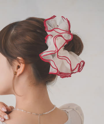 Lattice(ラティス) バイカラーフリルシュシュ