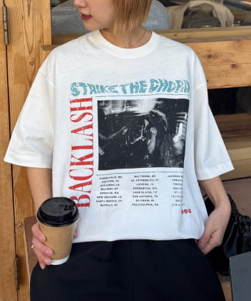 CIAOPANIC TYPY(チャオパニックティピー) 【ユニセックス】【プラスサイズあり】【SWITCH RECORD】ヴィンテージフェードツアーTee