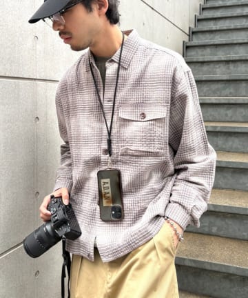 CIAOPANIC TYPY(チャオパニックティピー) 【ユニセックス】加工レザーキーネックレス/スマホショルダー