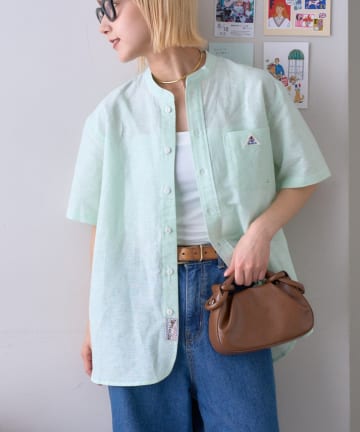 CIAOPANIC TYPY(チャオパニックティピー) 【GEVACO】綿麻バンドカラーシャツ