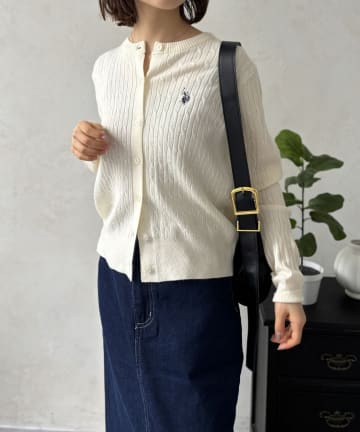 LOCUST(ローカスト) 【U.S.POLO ASSN.】ケーブルカーディガン