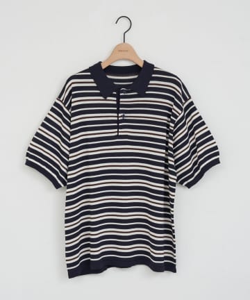 DISCOAT(ディスコート) 【Enlude】アソートボーダーニットポロ《ユニセックス》