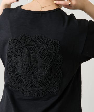 COLLAGE GALLARDAGALANTE(コラージュ ガリャルダガランテ) 【1枚でも決まる】クロシェドッキングTシャツ